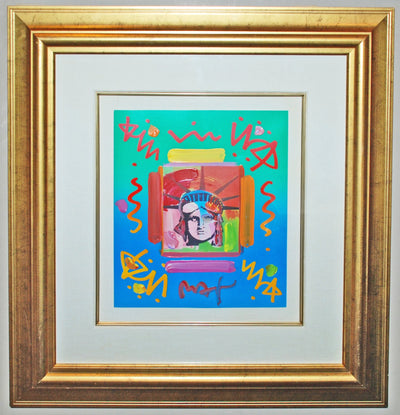 Peter Max Liberty Head II Collage 1997