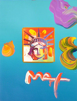 Peter Max Statue of Liberty Blue 2006