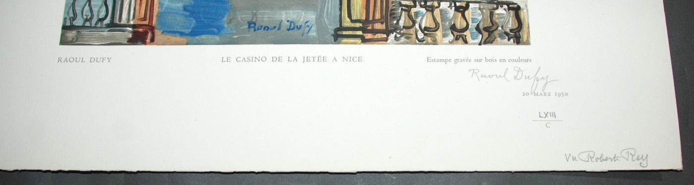 Raoul Dufy (after) Le Casino De La Jetee A Nice 1950