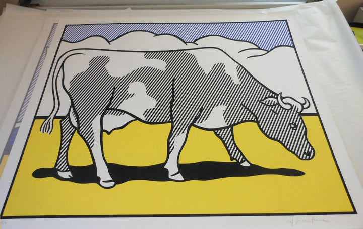 Roy Lichtenstein Cow Triptych (Cow Going Abstract) Poster (Corlett