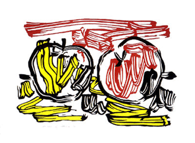 Roy Lichtenstein Red Apple and Yellow Apple (Corlett 197) 1983