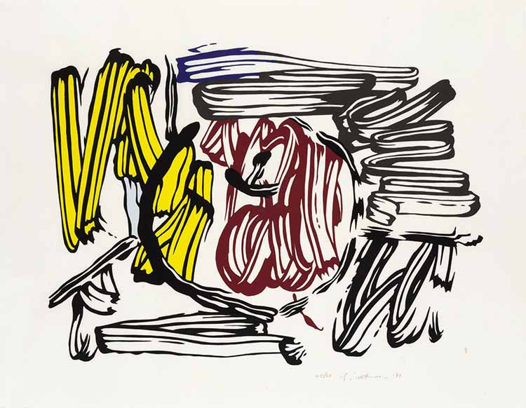 Roy Lichtenstein Red and Yellow Apple (Corlett 195) 1983