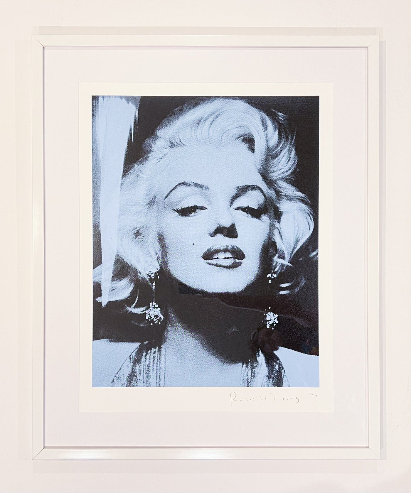 Russell Young Marilyn Portrait (Blue) 2014
