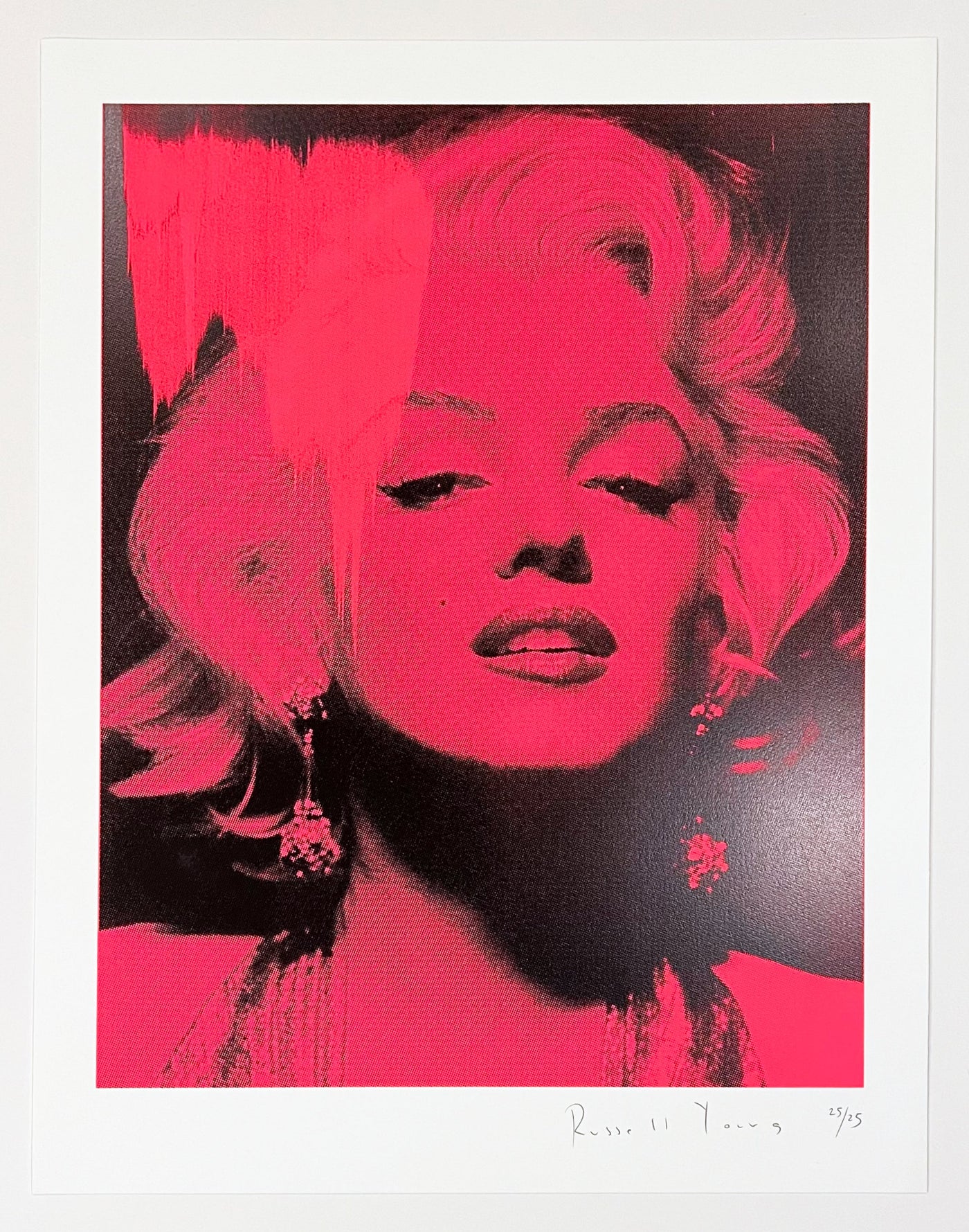 Russell Young Marilyn Portrait (Red) 2014