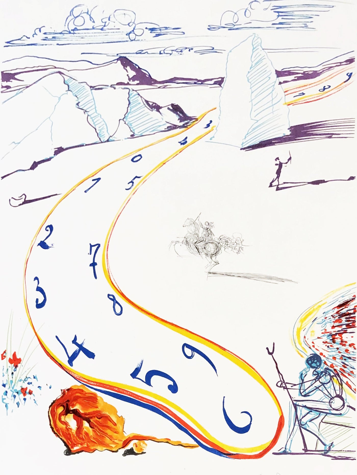 Salvador Dali Melting Space-Time (Field 75-11G) 1975