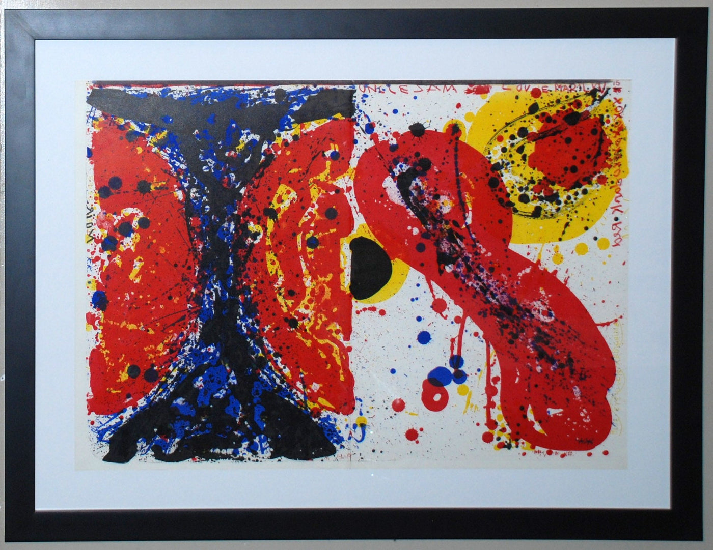 Sam Francis 1¢ Life and Uncle Sam Loves Marilyn (SF 84B (left) and SF 84A (right)) 1964