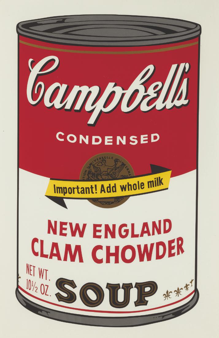 Sunday B. Morning (after Andy Warhol) New England Clam Chowder