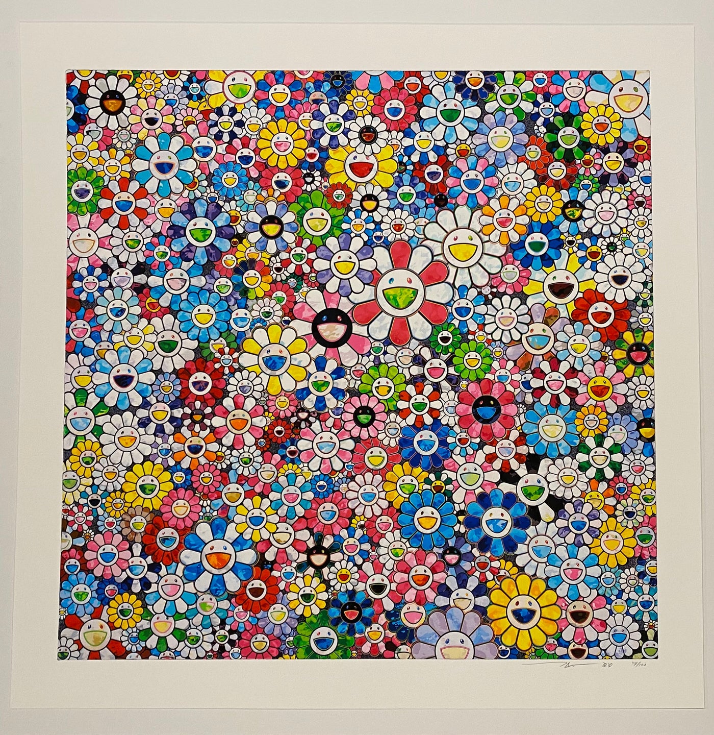 Takashi Murakami Flowers with Smiley Faces 2020