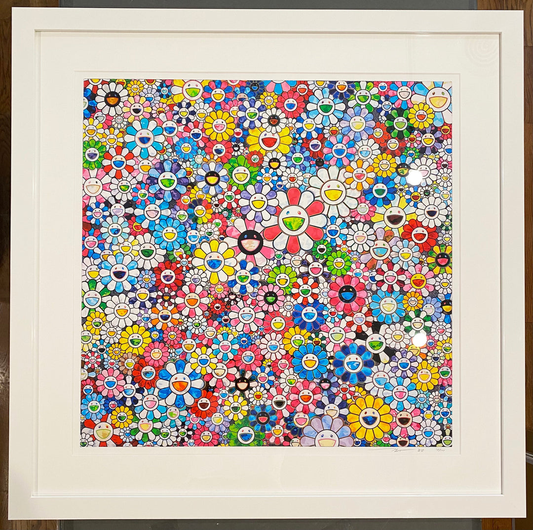 Takashi Murakami Flowers with Smiley Faces 2020 – Georgetown Frame